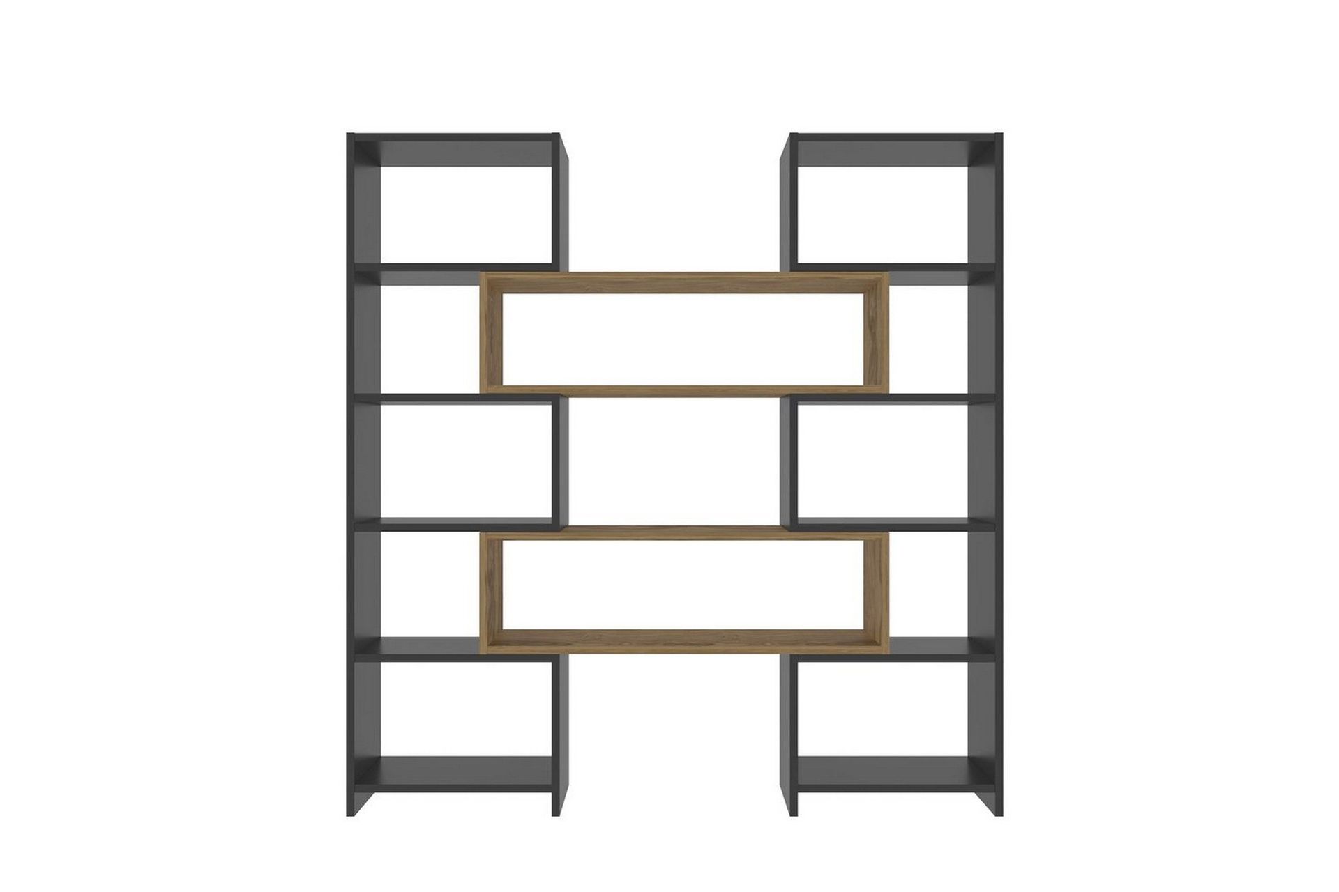 Bokhylle Bravelle Svart / Eik - Beige/Svart