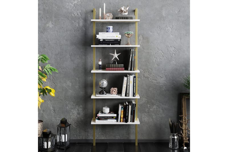 Brinkelid Bokhylle - Hvit/Marmor - Hus & oppussing - Kjøkken & bad - Kjøkken & vaskerom - Kjøkkeninnredning - Kjøkkenhylle