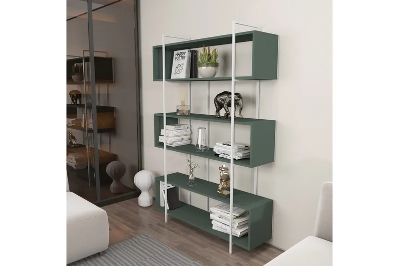 Bruti Bokhylle 120 cm, Hvit