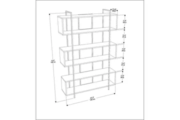 Bruti Bokhylle 120 cm - Svart - Oppbevaring - Hyller - Bokhylle