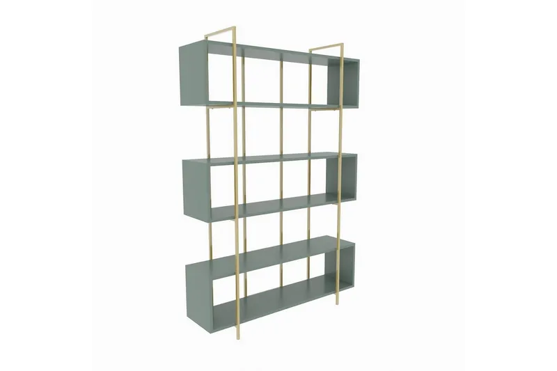 Bokhylle Bruti Grønn / Gull - Grønn / Gull - Oppbevaring - Hyller - Bokhylle