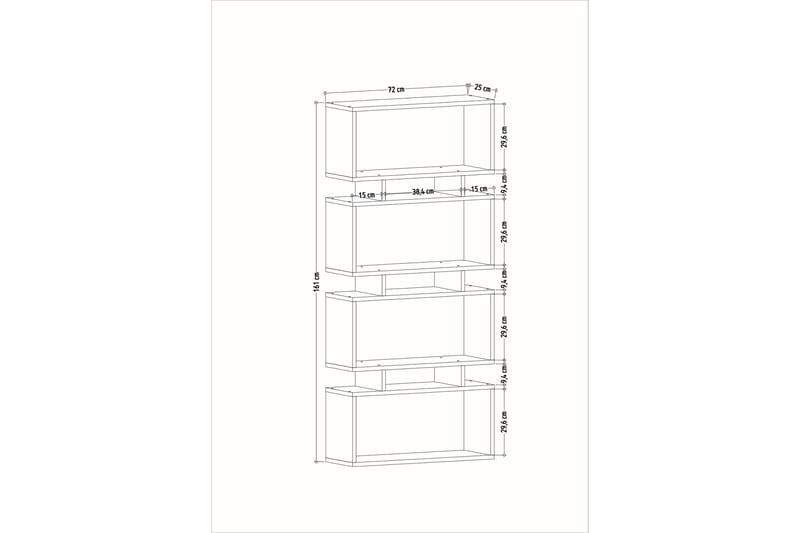 Burrells Bokhylle 72x25 cm - Hvit - Oppbevaring - Hyller - Bokhylle