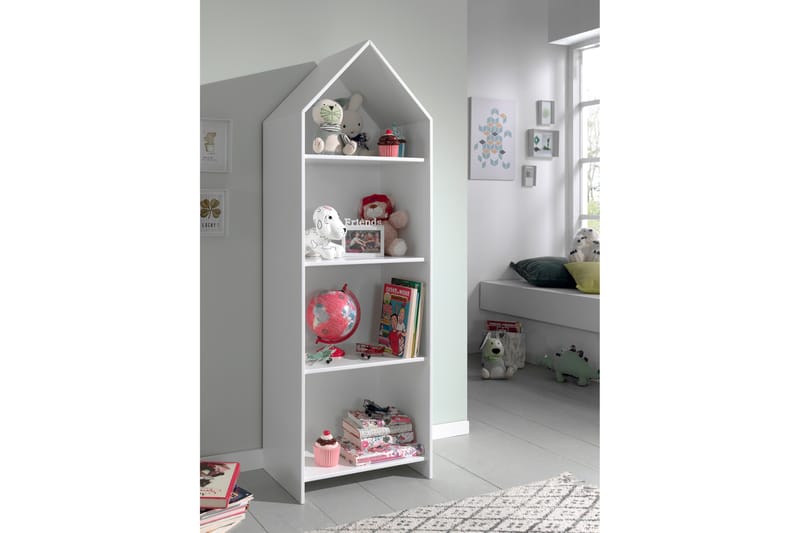 Bustorp Garderobe 58 cm - Hvit/Svart - Oppbevaring - Hyller - Bokhylle