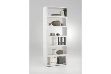 Calvia Uttrekkbar Bokhylle 84,2 cm i Malt Tre - Hvit - Oppbevaring - Hyller - Bokhylle