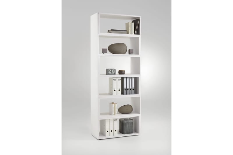 Calvia Uttrekkbar Bokhylle 84,2 cm i Malt Tre - Hvit - Oppbevaring - Hyller - Bokhylle