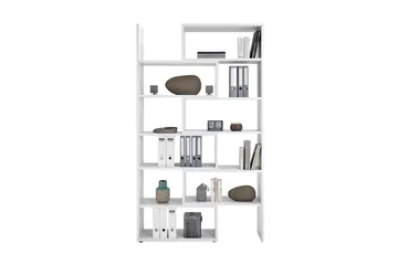 Calvia Uttrekkbar Bokhylle 84,2 cm i Malt Tre - Hvit - Oppbevaring - Hyller - Bokhylle