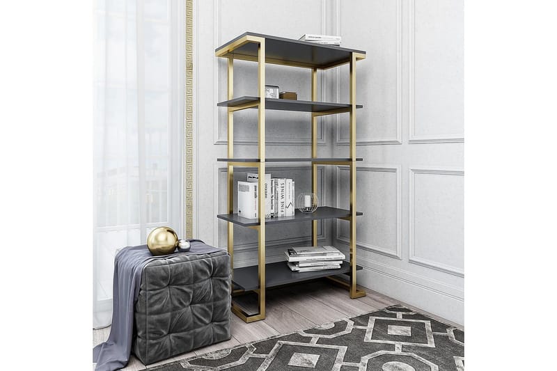 Camila Bokhylle 76x40 cm Grafittgrå - CosmoLiving - Oppbevaring - Hyller - Bokhylle