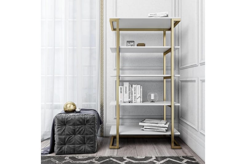 Camila Bokhylle 76x40 cm Hvit - CosmoLiving - Oppbevaring - Hyller - Bokhylle