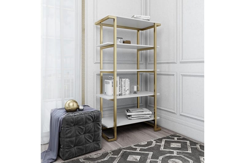 Camila Bokhylle 76x40 cm Hvit - CosmoLiving - Oppbevaring - Hyller - Bokhylle