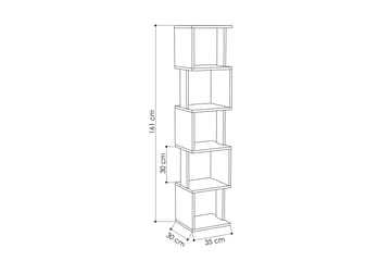 Chiranda Bokhylle 35 cm i Lyst Tre - Hvit|Brun - Oppbevaring - Hyller - Bokhylle