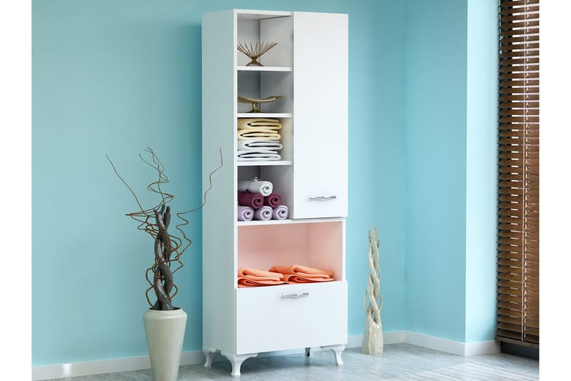 Decorotika Bokhylle 60 cm i Malt Tre - Hvit - Oppbevaring - Hyller - Bokhylle