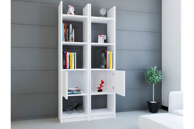 Decorotika Bokhylle 66 cm i Malt Tre - Ekstra Hvit - Oppbevaring - Hyller - Bokhylle
