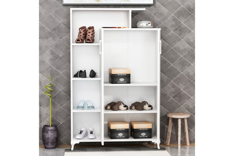 Decorotika Bokhylle 90 cm i Malt Tre - Hvit - Oppbevaring - Hyller - Bokhylle