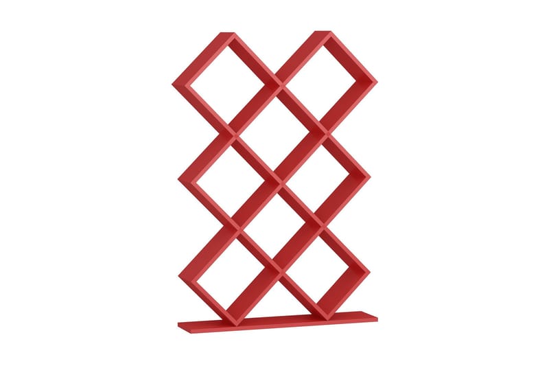 Decorotika Bokhylle 90 cm i Malt Tre - Rød - Oppbevaring - Hyller - Bokhylle