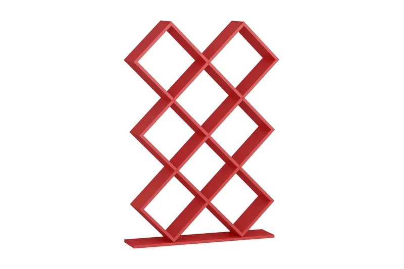 Decorotika Bokhylle 90 cm i Malt Tre, Rød