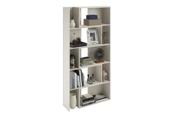 Decorotika Uttrekkbar Bokhylle 140 cm i Malt Tre - Hvit - Oppbevaring - Hyller - Bokhylle