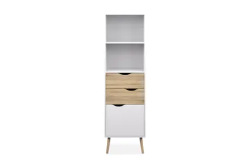 Delta Hylle 50 cm - Hvit/Eik - Oppbevaring - Hyller - Bokhylle