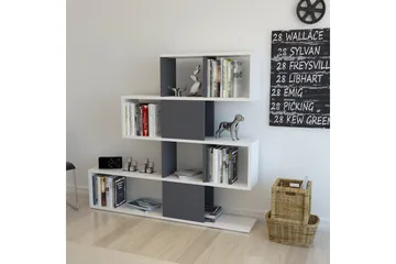 Desgrar Bokhylle 120x109 cm i Malt Tre - Hvit - Oppbevaring - Hyller - Bokhylle