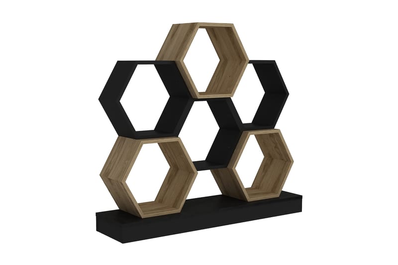 Desgrar Bokhylle 120x109 cm - Svart - Oppbevaring - Hyller - Bokhylle