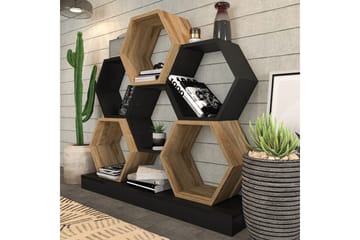Desgrar Bokhylle 120x109 cm - Svart - Oppbevaring - Hyller - Bokhylle