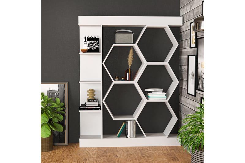 Desgrar Bokhylle 140x177,4 cm - Hvit - Oppbevaring - Hyller - Bokhylle