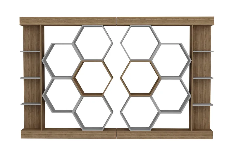 Desgrar Bokhylle 140x177,4 cm - Hvit - Oppbevaring - Hyller - Bokhylle