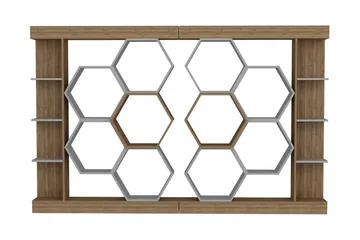 Desgrar Bokhylle 140x177,4 cm - Hvit - Oppbevaring - Hyller - Bokhylle