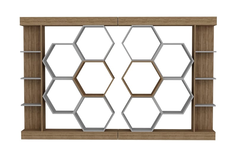 Desgrar Bokhylle 140x177,4 cm - Hvit - Oppbevaring - Hyller - Bokhylle