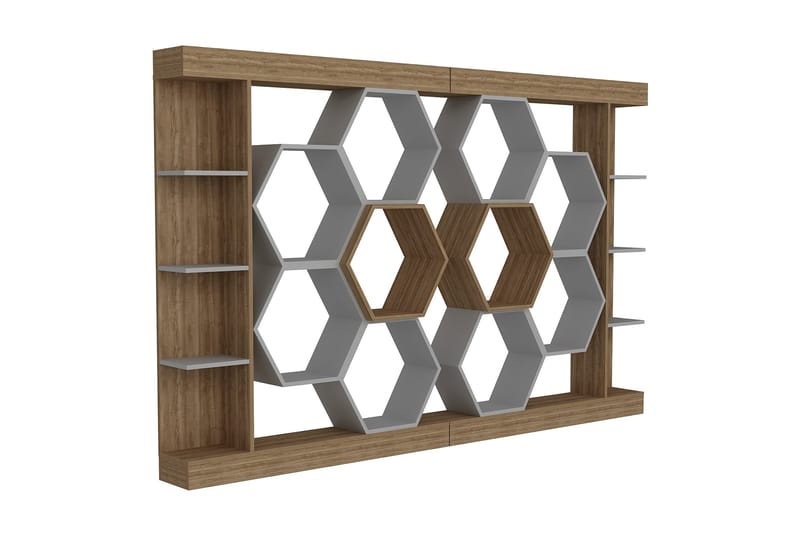 Desgrar Bokhylle 140x177,4 cm - Hvit - Oppbevaring - Hyller - Bokhylle