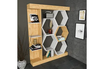 Desgrar Bokhylle 140x177,4 cm - Hvit - Oppbevaring - Hyller - Bokhylle