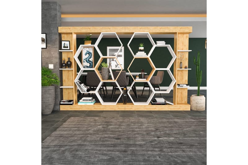 Desgrar Bokhylle 140x177,4 cm - Hvit - Oppbevaring - Hyller - Bokhylle