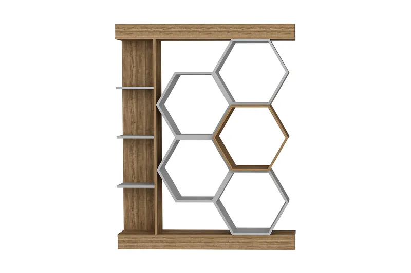 Desgrar Bokhylle 140x177,4 cm - Hvit - Oppbevaring - Hyller - Bokhylle