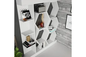 Desgrar Bokhylle 140x177,4 cm - Hvit - Oppbevaring - Hyller - Bokhylle