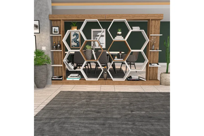 Desgrar Bokhylle 140x177,4 cm - Hvit - Oppbevaring - Hyller - Bokhylle