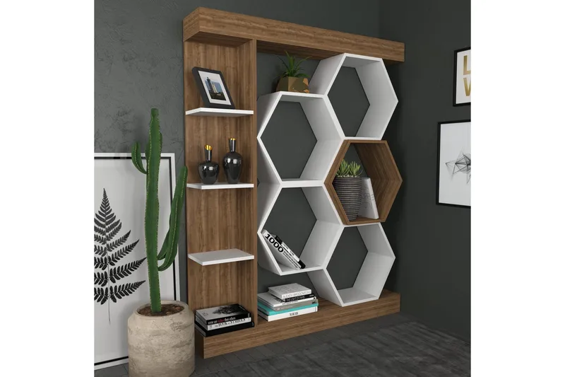 Desgrar Bokhylle 140x177,4 cm - Hvit - Oppbevaring - Hyller - Bokhylle