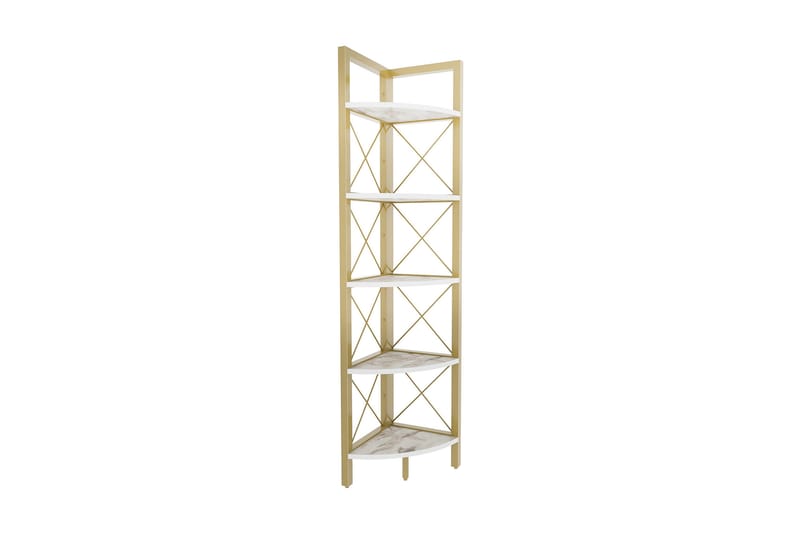 Desgrar Bokhylle 30,5x160 cm - Gull - Oppbevaring - Hyller - Bokhylle