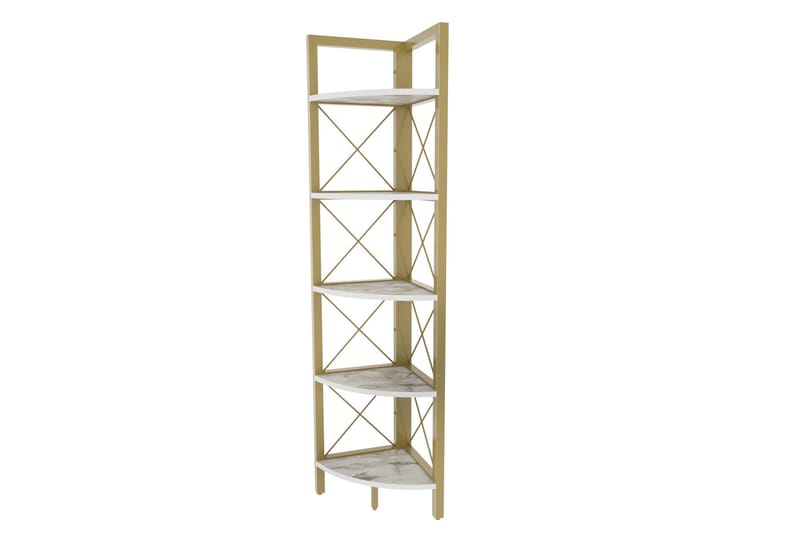 Desgrar Bokhylle 30,5x160 cm - Gull - Oppbevaring - Hyller - Bokhylle