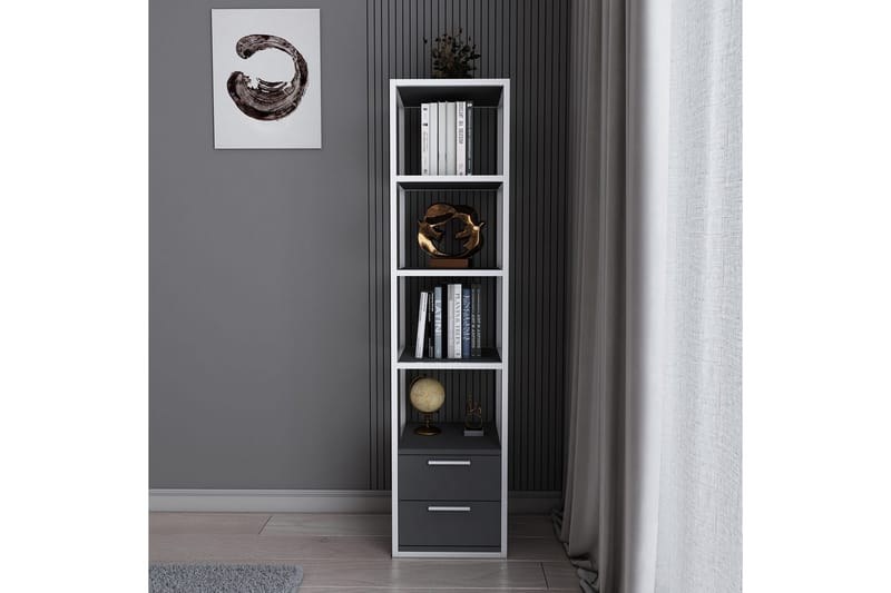 Desgrar Bokhylle 39x160 cm - Hvit - Oppbevaring - Hyller - Bokhylle