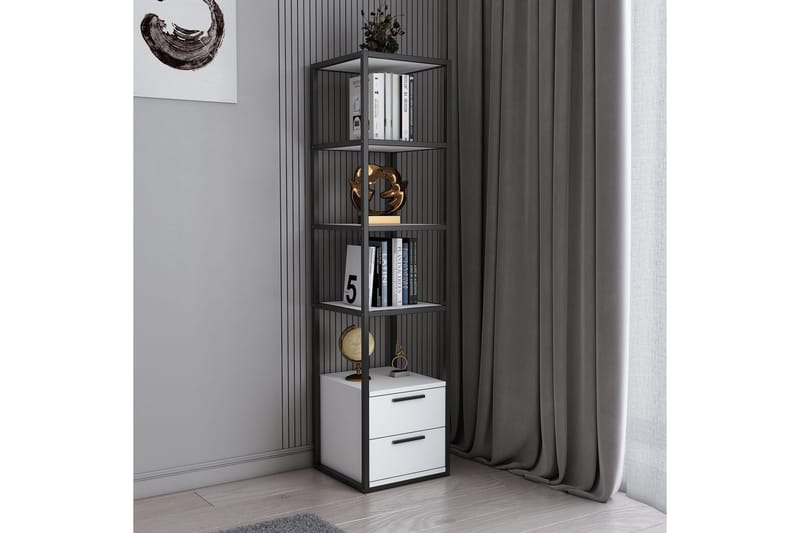 Desgrar Bokhylle 39x160 cm - Svart - Oppbevaring - Hyller - Bokhylle