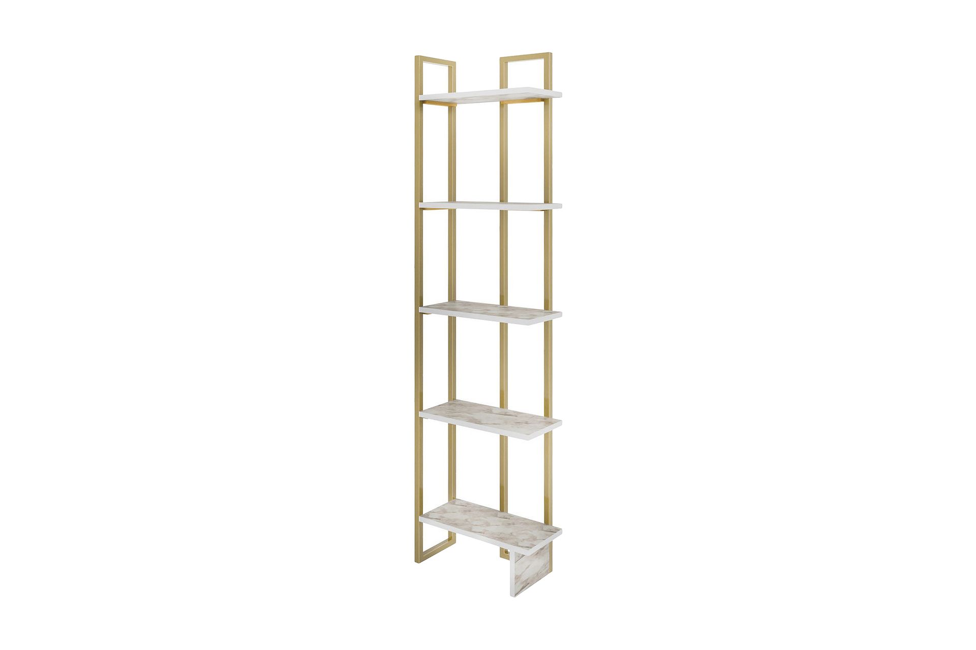 Desgrar Bokhylle 45,2x180 cm - Hvit - Oppbevaring - Hyller - Bokhylle
