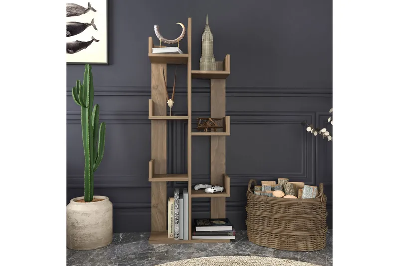 Desgrar Bokhylle 50x173 cm - Brun - Oppbevaring - Hyller - Bokhylle