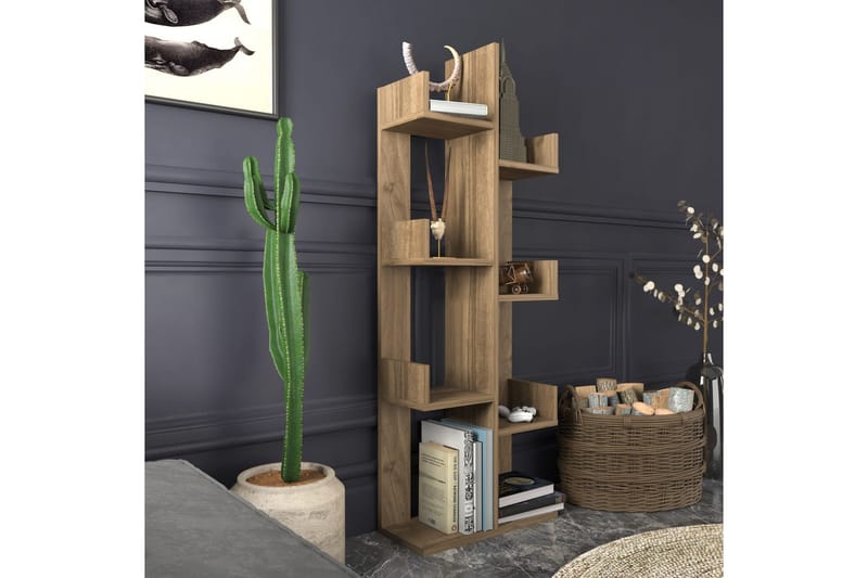 Desgrar Bokhylle 50x173 cm - Brun - Oppbevaring - Hyller - Bokhylle