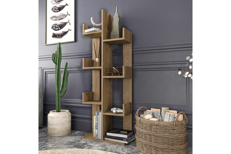 Desgrar Bokhylle 50x173 cm - Brun - Oppbevaring - Hyller - Bokhylle