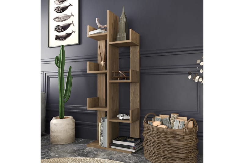 Desgrar Bokhylle 50x173 cm - Brun - Oppbevaring - Hyller - Bokhylle