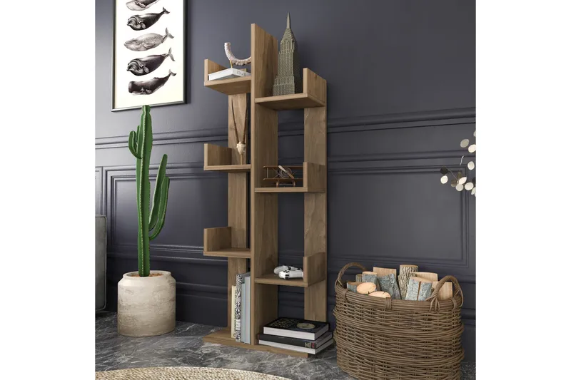 Desgrar Bokhylle 50x173 cm - Brun - Oppbevaring - Hyller - Bokhylle