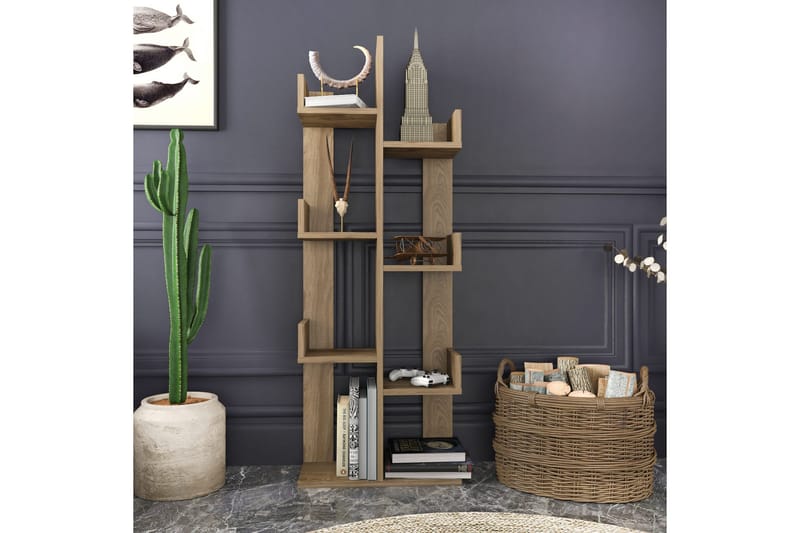 Desgrar Bokhylle 50x173 cm - Brun - Oppbevaring - Hyller - Bokhylle