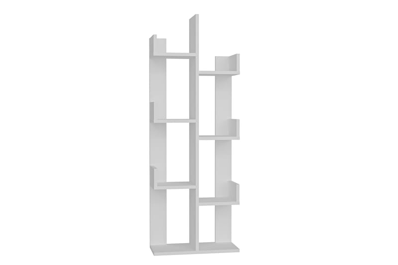 Desgrar Bokhylle 50x173 cm i Malt Tre - Hvit - Oppbevaring - Hyller - Bokhylle