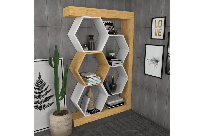 Desgrar Bokhylle 90x140 cm - Brun - Oppbevaring - Hyller - Bokhylle