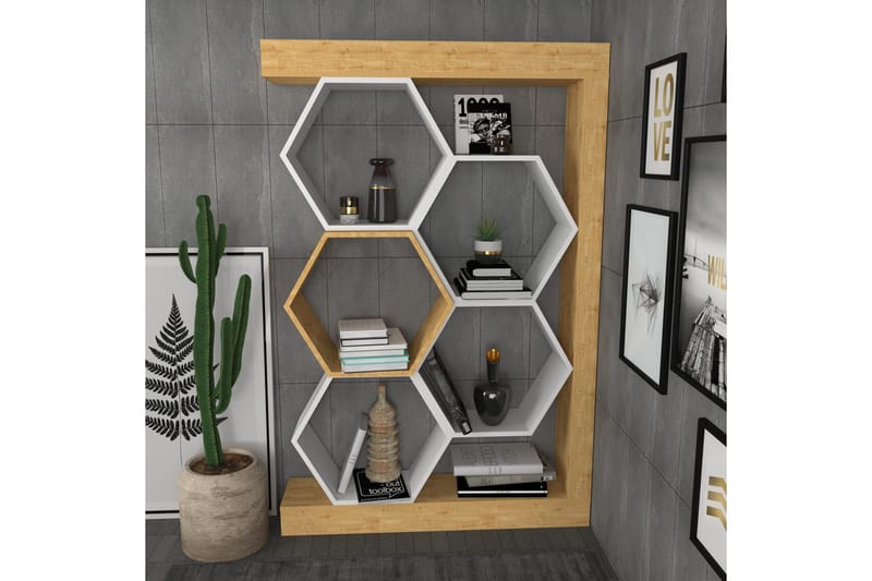 Desgrar Bokhylle 90x140 cm - Brun - Oppbevaring - Hyller - Bokhylle