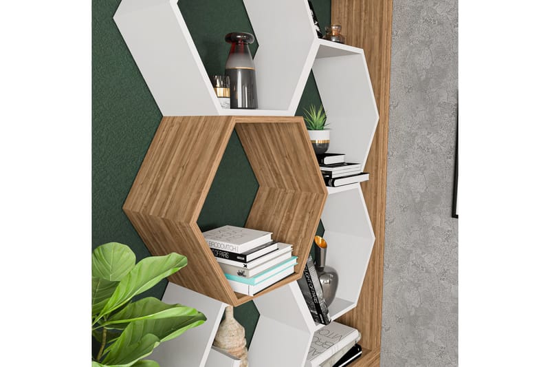 Desgrar Bokhylle 90x140 cm - Hvit - Oppbevaring - Hyller - Bokhylle